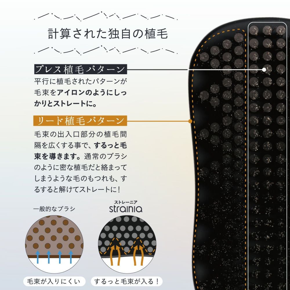 ケアストレートブラシ＋ポイントストレートブラシ セット strainia