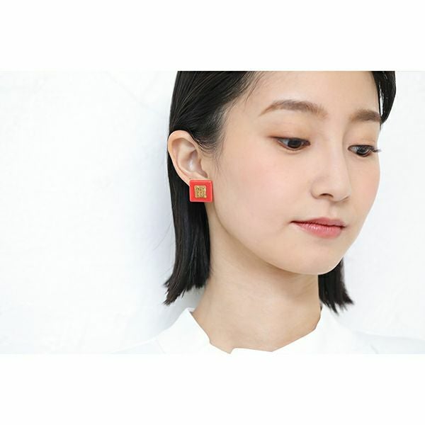 ATELIER ROUGE ピアス 美濃焼 No1 金印 / KININ （ピアス・イヤリング） ATELIER ROUGE(アトリエ
