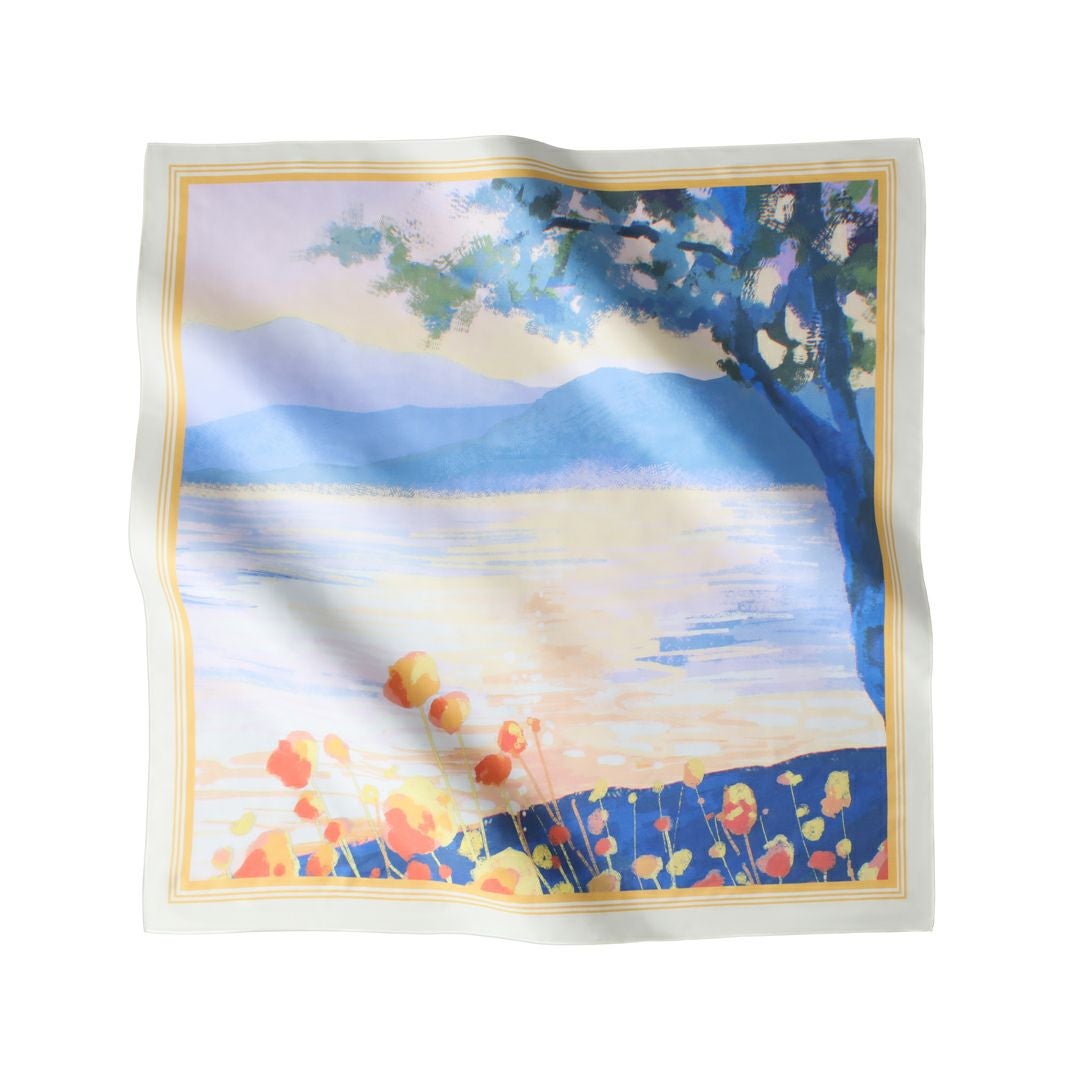 ※春SALE　3/15迄　 アトリエルージュ　王花　スカーフ 値下げ‼️】ATELIER ROUGE スカーフ王花 - メルカリ